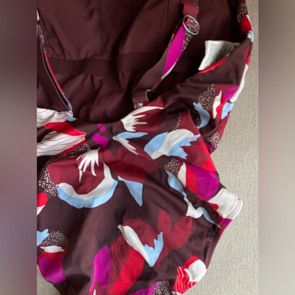 Athleta Hermosa One Piece Swimsuit In Hero Bloom Decadent Chocolate Size S - Picture 10 of 11